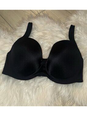 Soma Stunning Support Balconette Bra Lined Underwire Womens 32DD Black